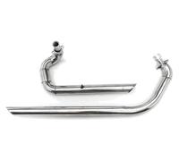 Pour Y&amaha Pour Virago XV535 XV 535 XV400 400 Tuyau D'échappement De Moto Tuyaux Traînée Système Silencieux Complet silencieux d'échappement(Chrome)