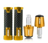 Pour Yama&ha MT07 MT09 TRACER 700 900 GT 7/8 ''22mm Moto Poignées Guidon Anti-dérapant Poignée Extrémités Prise guidon(Or)