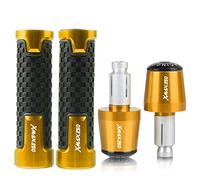 Pour Yama&ha X-MAX XMAX 250 2017-2020 2021 X MAX 7/8 ''22mm Poignées De Moto Guidon Anti-dérapant Poignée Extrémités Prise guidon(Or)