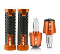 Pour Yama&ha XP500 XP 500 2011 2010-2021 2020 7/8 ''22mm Poignées De Moto Guidon Anti-dérapant Poignée Extrémités Prise guidon(Orange)