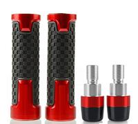 Pour Yama&ha XP500 XP530 T-MAX TMAX500 Poignées De Guidon Moto Antidérapantes Capuchon Barre Extrémités Prise CNC Aluminium guidon(Rouge)