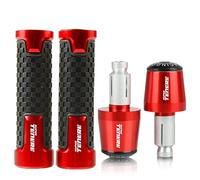Pour Yama&ha XT1200Z XT1200 Z/ZE/SUPER TENERE 2010-2021 7/8 ''22mm Poignées De Moto Poignée Barre Anti-dérapant Guidon Extrémités Prise guidon(Rouge)