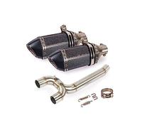 Pour Yamaha FZ6 FZ6N FZ6S Système D'échappement Moto Tuyau À Double Sortie Tube De Liaison Intermédiaire Sans Lacet 51mm Silencieux Amovible DB Killer(8)