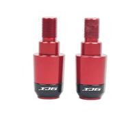 pour:Yamaha XJ6 Diversion XJ 6 S XJ6N XJ6F Accessoires de Moto CNC poignées de Guidon en Aluminium Bouchons d'extrémité de Capuchon de Barre de poignée 7/8 inch 22mm(Red)