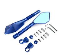 Pour Yamaha XJ6 XJ6N 2009-2015 Moto CNC Rétroviseurs En Aluminium Universel Bleu Anti-éblouissement Verre Rétroviseur Latéral(Bleu)
