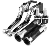 pour Yamaha XJ600 XJ600S Diversion 1992-2003 1993 1994 1995 1996 1997 Leviers De Frein Et d'embrayage De Moto Poignées De Guidon Extrémités Remplacer(Silver 1)