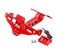 Pour YAMAHA XS750 1977-1979 XS 750 1977 1978 1979 Réglable Avec Lumière Support De Plaque D'immatriculation De Moto Support(Rouge)