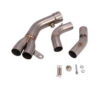 Pour Yamaha YZF R1 2009-2014 Système D'Echappement Moto Modifié Mid Link Pipe Silencieux Connect Slip On(Stainless Steel B)