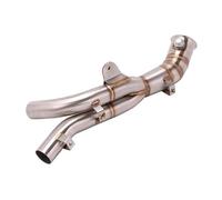 Pour Yamaha YZF R1 2009-2014 Système D'Echappement Moto Modifié Mid Link Pipe Silencieux Connect Slip On(Stainless Steel A)