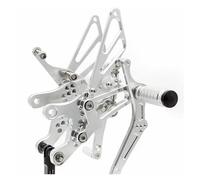 pour YZF R61999 2000 2001 2002 CNC Repose-Pieds Réglable en Aluminium Repose-Pieds Ensemble Arrière Pédale De Repose-Pieds Arrière Cale Pied Moto(Silver)