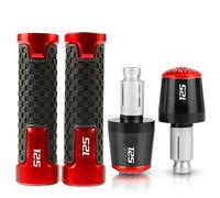 Pour Z125 Z125PRO 2015 2016 2017 2018 Poignées De Guidon Moto Antidérapantes Capuchon Barre Extrémités Prise guidon(Rouge)