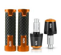 Pour Z125 Z125PRO 2015 2016 2017 2018 Poignées De Guidon Moto Antidérapantes Capuchon Barre Extrémités Prise guidon(Orange)