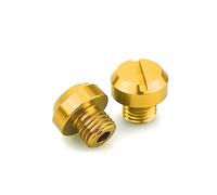 Pour Z400 Z650 Z750 Z800 Z900 Z1000 3 Pièces Moto M10 * 1.25 CNC Miroirs Trou Bouchon Vis Bouchons Couvercle Boulons(Or)