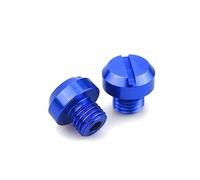 Pour Z400 Z650 Z750 Z800 Z900 Z1000 3 Pièces Moto M10 * 1.25 CNC Miroirs Trou Bouchon Vis Bouchons Couvercle Boulons(Blue)