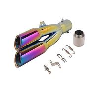 Pour Z900 Z1000 ER6N 51mm Universel Moto Silencieux D'échappement Double Évasion Droite Gauche Moto Tuyau D'échappement(2 Right)