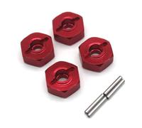 Pour ZD Pour Racing Pour MT16 BX12 X12S MT14R PT14R 1/14 Métal 4 Pièces 12 Mm Hex Bond Pour De Voiture Télécommandées Pour Gladiator Rc Modèles Composants(Red)