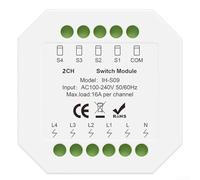 Pour Zigbee pour module de commutateur intelligent 16 A pour Tuya et pour application SmartLife | Commande vocale pour relais avec minuterie | Mémoire de groupe et hors tension | AC 100-240 V | Blanc