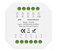 Pour Zigbee pour module de commutateur intelligent 16 A pour Tuya et pour application SmartLife | Commande vocale pour relais avec minuterie | Mémoire de groupe et hors tension | CA 100-240 V | Blanc