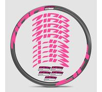 pour Zipp Firecrest 202 Route 2021 - Ensemble d'autocollants de roue en carbone pour jante | Autocollants personnalisés de couleur, résistants aux rayures, graphismes de roue protégés UV (Rose + Style