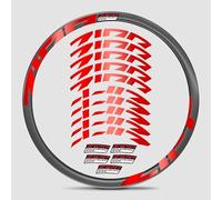 pour Zipp Firecrest 202 Route 2021 - Ensemble d'autocollants de roue en carbone pour jante | Autocollants personnalisés de couleur, résistants aux rayures, graphismes de roue protégés UV (rouge