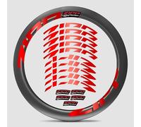 pour Zipp Firecrest 404 Roue Carbone 2021 - Ensemble d'autocollants de couleur personnalisée | Autocollants résistants aux rayures et protégés UV pour jeux de roues 404 (rouge flamme métallique super