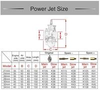 Pour ZSDTRP 2T 4T Carburateur PWK Universel De Moto 21 24 26 28 30 32 34mm Avec Power Jet Pour Moteur De Course HETEVSCCK(26mm)