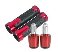 Pour ZX9R 2000 2001 2002 2003 ZX6R 2007-2016 2014 2015 Ensemble De Poignées Et De Bouchons De Guidon De Moto(Rouge)