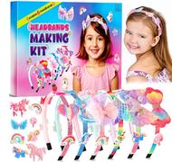 Pourbibi Cadeau Fille 3 4 5 6 7 8 9 10 Ans, Activites Manuelles pour Enfants, Jouet Fille 3-11 Ans, Loisir Créatif Enfant, Jeux Enfant 3-6 Ans - Kit de Fabrication de Bandeaux pour Fille