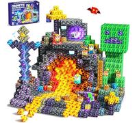 Pourbibi Blocs de Construction magnétiques, 150 pièces, Jeu de Construction magnétique, Jeu de Construction magnétique pour Enfants de 3 à 9 Ans, Rangement Facile, idéal pour Noël