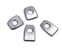 PourBMW X5 F15 X6 F16 2014-2018. Autocollants De Couverture De Serrure De Porte De Texture De Chrome/Fibre De Carbone De Style De Voiture Accessoires De Voiture(Argent)