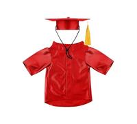 Pourboire pour chien avec chapeau et robe | Vêtements de diplôme lavables pour chiens | Ensemble de costume avec pompon pour petites races, chiots et chats