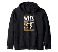 Pourquoi Courir et vomir Quand Vous Pouvez Jeter et Manger Un Design Amusant Sweat à Capuche