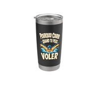Pourquoi courir quand tu peux voler Humour Natation Gobelet isotherme en acier inoxydable double paroi