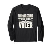 Pourquoi Courir Quand tu Peux Voler Humour Natation Manche Longue