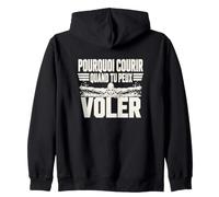 Pourquoi Courir Quand tu Peux Voler Humour Natation Sweat à Capuche
