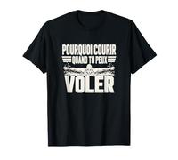 Pourquoi Courir Quand tu Peux Voler Humour Natation T-Shirt
