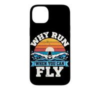 Pourquoi Courir Quand Vous Pouvez Voler Natation Retro Swimmer Swim Coque pour iPhone 14 Plus