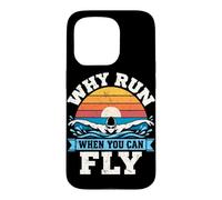 Pourquoi Courir Quand Vous Pouvez Voler Natation Retro Swimmer Swim Coque pour iPhone 15 Pro