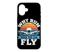 Pourquoi Courir Quand Vous Pouvez Voler Natation Retro Swimmer Swim Coque pour iPhone 16