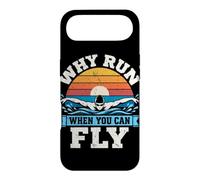 Pourquoi Courir Quand Vous Pouvez Voler Natation Retro Swimmer Swim Coque pour iPhone Air