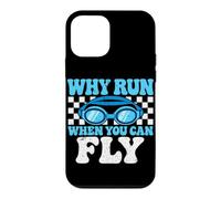 Pourquoi Courir Quand Vous Pouvez Voler Une équipe de Natation Amusante Coque pour iPhone 12 Mini
