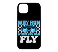 Pourquoi Courir Quand Vous Pouvez Voler Une équipe de Natation Amusante Coque pour iPhone 14 Plus