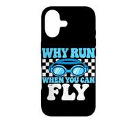 Pourquoi Courir Quand Vous Pouvez Voler Une équipe de Natation Amusante Coque pour iPhone 17