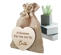 Pourquoi êtes-vous ami boîte en bois | Sacs à jetons en bois : cadeau d'anniversaire décoratif portable pour filles, garçons et amis