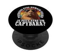 Pourquoi Être Humain Quand Je Peux Être Un Capybara? PopSockets PopGrip Adhésif