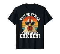 Pourquoi Être Humain Quand Je Peux Être Un Poulet, Design T-Shirt