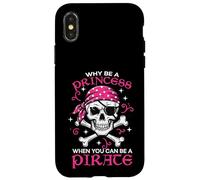 Pourquoi être Princes Pirate Skull Crossbones pour Filles, Enfants, Femmes et Adolescentes Coque pour iPhone X/XS