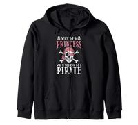Pourquoi être Princesse Pirate drôle Jolly Roger Femmes Filles Enfants Sweat à Capuche