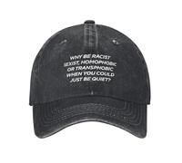 Pourquoi être raciste Frank Juste être Tranquille océan été rétro Cowboy lavé Casquettes de Baseball Hommes Denim Chapeaux de Soleil Femmes Hip hop Casquette de Camionneur