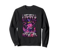 Pourquoi Hex a Little When You Can Hexalotl Funny Axolotl Witch Sweatshirt